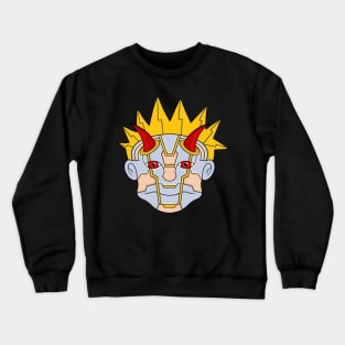 Mecha cyborg red horns and eyes Crewneck Sweatshirt